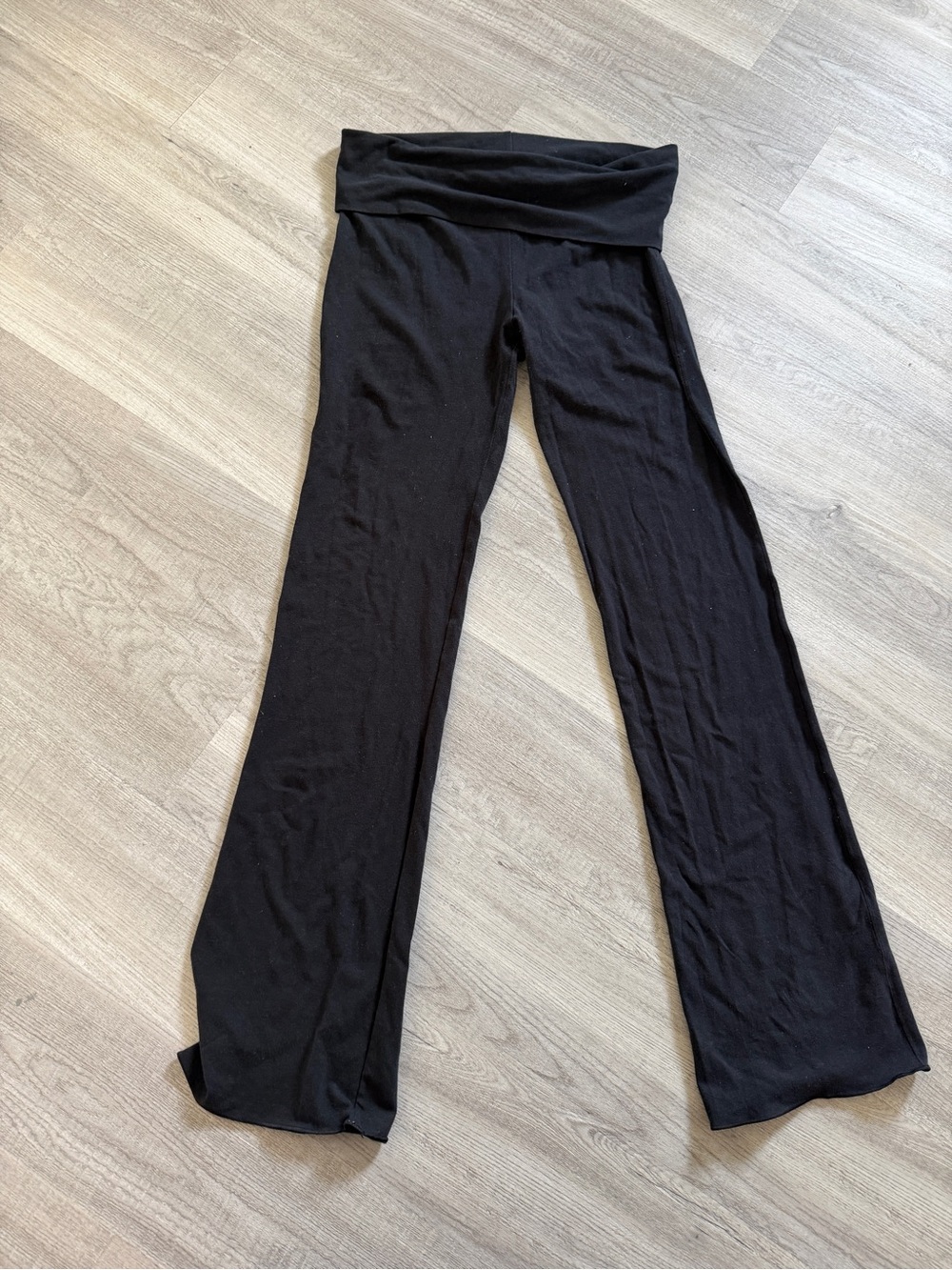 SKIMS Black Fold-Over Waist Leggings